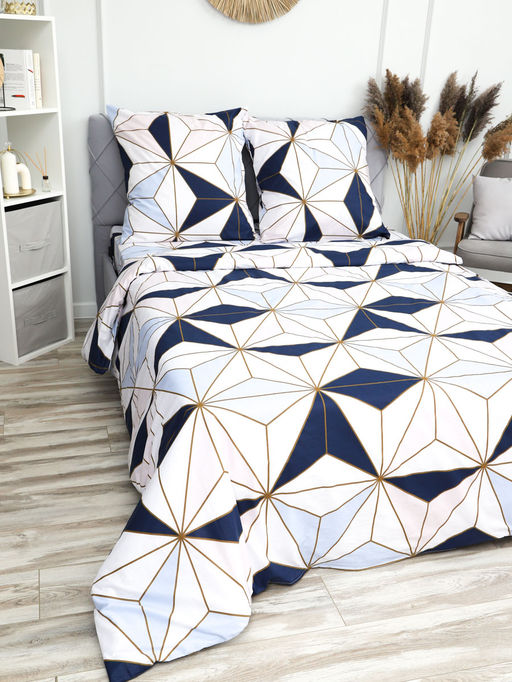 Простыня на резинке поплин Галактика