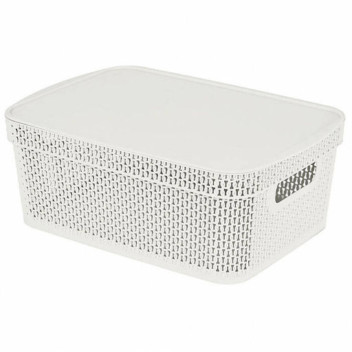 Корзина для хранения Keeplex Ajur с крышкой 11л 38х27х14,3см KL4115 - Пластик репаблик фото 8