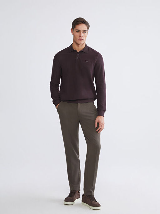 Polo Yaka Erkek Sweatshirt