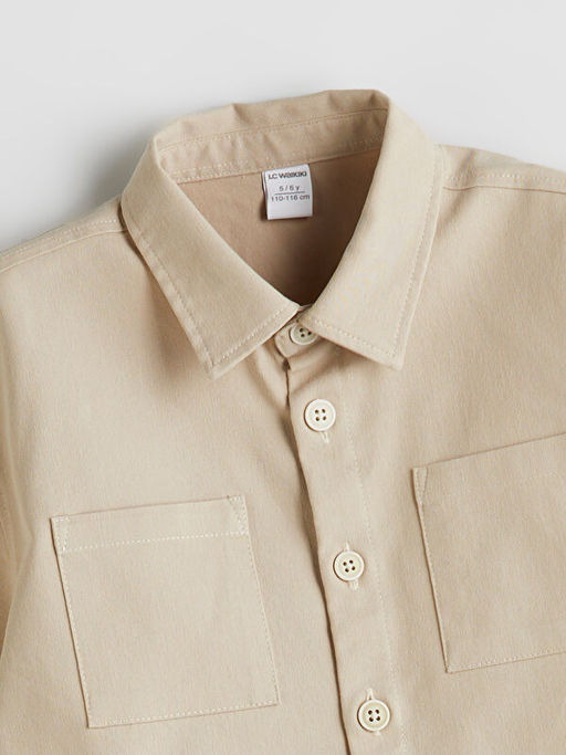 K?sa Kollu Bask?l? Erkek Bebek G?mlek