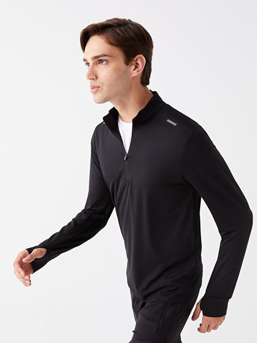 Dik Yaka Erkek Sweatshirt