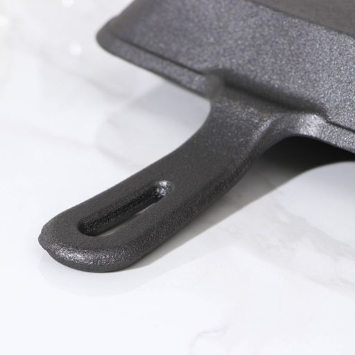 Сковорода-гриль «Квадрат. Гриль», 19×19×3 см, чугун, индукция, серая