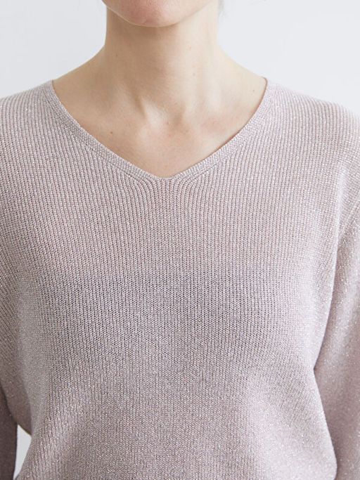 V Yaka Kad?n Triko Kazak