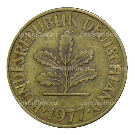 Монета 10 пфеннигов 1977 года F Германия