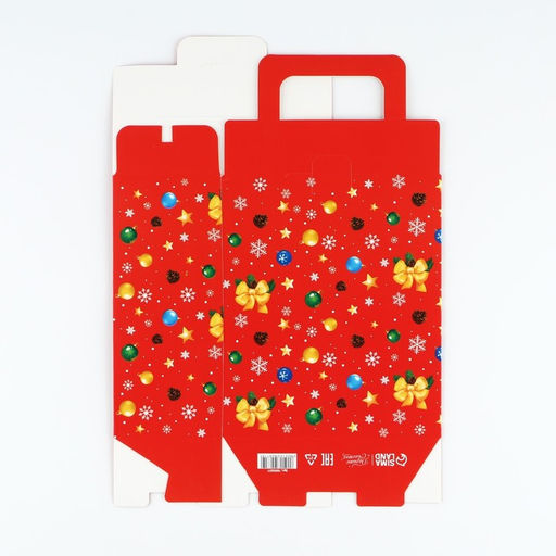 Подарочная коробка новогодняя новогодняя складная с 3D эффектом Новогодний венок, 18 x 15 x 7.5 см - Дарите счастье фото 7