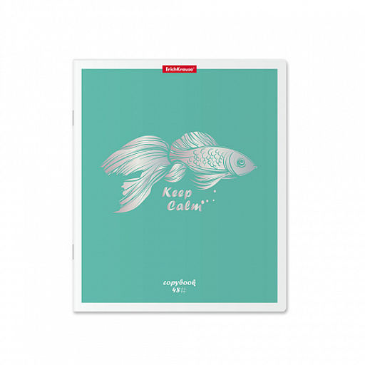 Цена за 5 шт. Тетрадь общая ученическая ErichKrause Рыбки, 48 листов, клетка, голография_MIX-PACK  фото 3