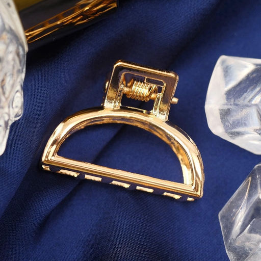 Цена за 6 шт. Крабик для волос «Маргарита», дуга, 2.5 см, золото