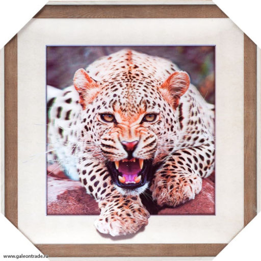 Картина 5D 40х40 001 Леопард / KS1912-1 /