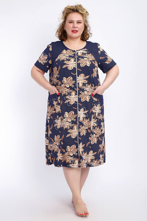 Халат 004 домашний на молнии