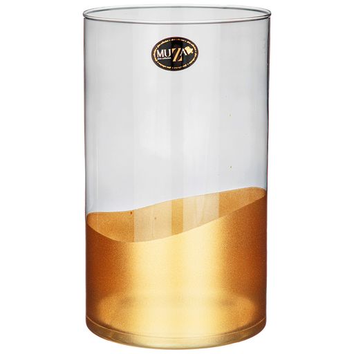 ВАЗА MODERN CYLINDER SMOKY/GOLD 25СМ