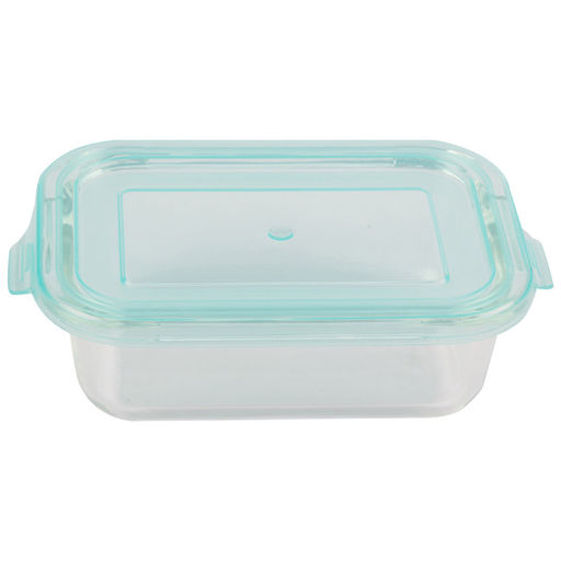 Контейнер 370 мл из жаропроч. стекла с крышкой из пластм."LIMPIDO", прямоуг. арт. 005479