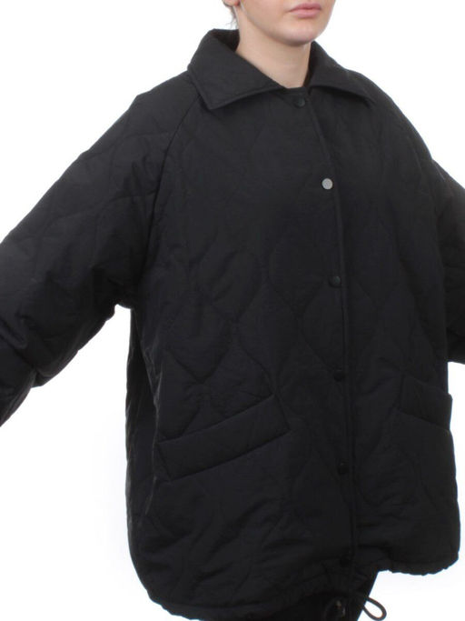 H24-213 BLACK Куртка демисезонная женская (100 гр. синтепон) - Fashion фото 2