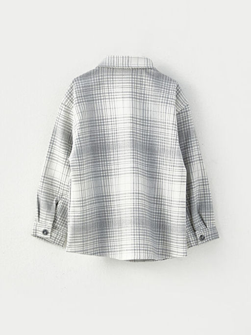 Uzun Kollu Ekose Desenli Erkek Bebek G?mlek