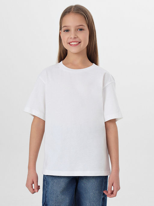 Футболка базовая для девочек белая - Mark formelle фото 2