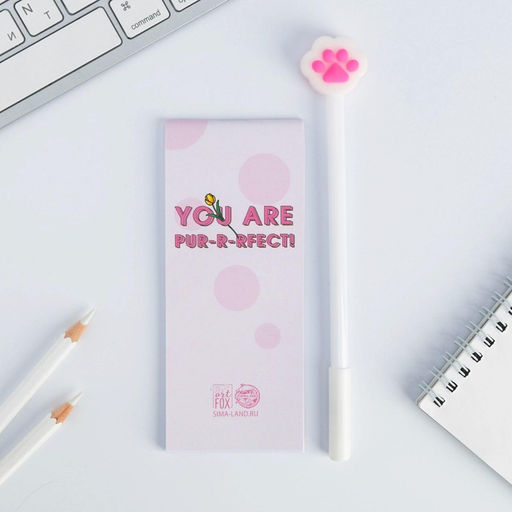 Подарочный набор, блокнот 32 листа A7 и ручка пластик8 марта: С 8 мур-р-рта - Artfox фото 4