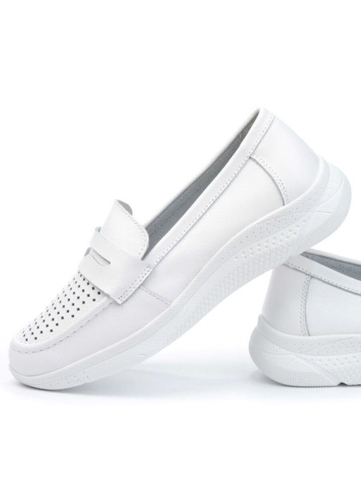 06-ST9183-2 WHITE Туфли летние женские (натуральная кожа)