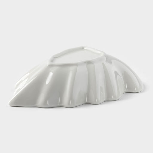 Соусник «Лиственик», 14×10×3 см, керамика, белый