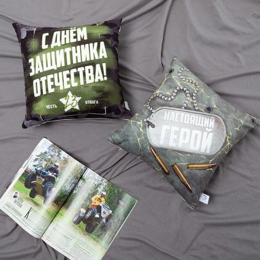 Подушка декоративная Этель. Настоящий герой, 40?40 см, велюр