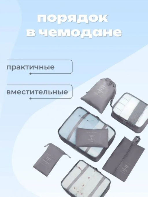 Набор дорожных органайзеров (3502) Черный - Мой органайзер фото 9