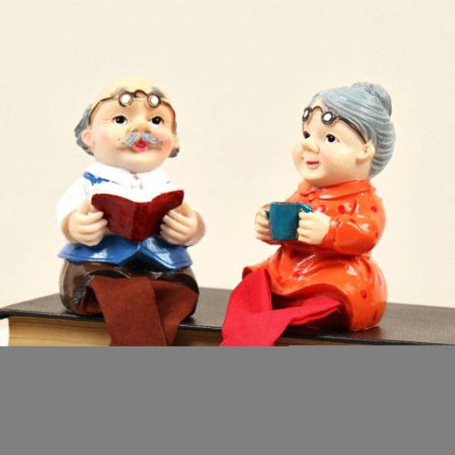 Цена за 4 шт. Фигурка Бабушка, Дедушка висячие ножки 25 см / YG759-AB /уп 4/96/микс - Галеонтрейд фото 6