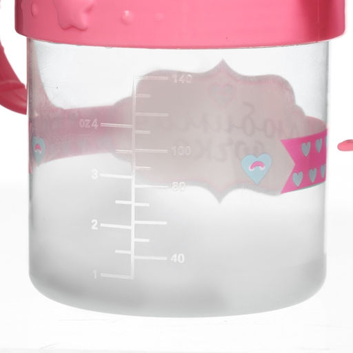 Поильник детский с твёрдым носиком «Доченька», от 9 мес., 140 мл., с ручками, розовый