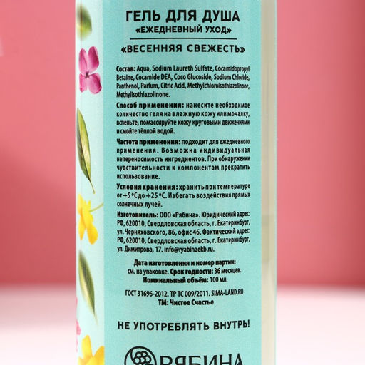 Подарочный набор Сияй от счастья!, гель для душа 100 мл и бомбочка для ванны 40 г, Чистое счастье  фото 6