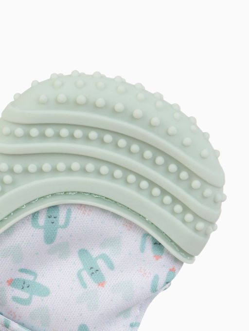 Прорезыватель на ручку для зубов «Кактусы», светло-зеленый