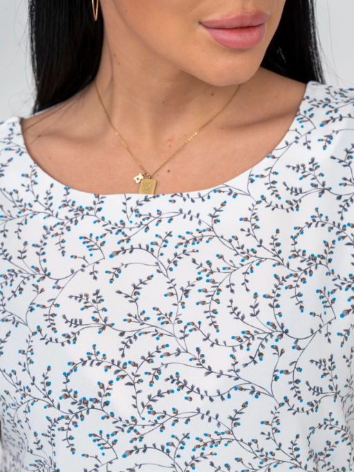 Костюм женский, цвет голубой белый синий