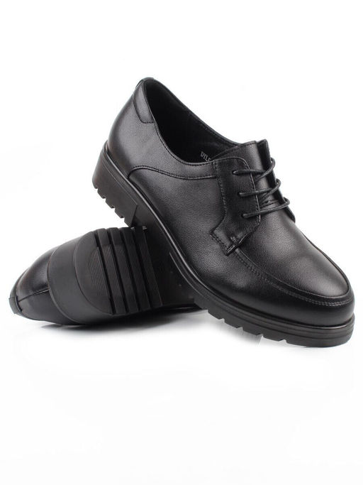 03-DYL85-1 BLACK Полуботинки женские (натуральная кожа)