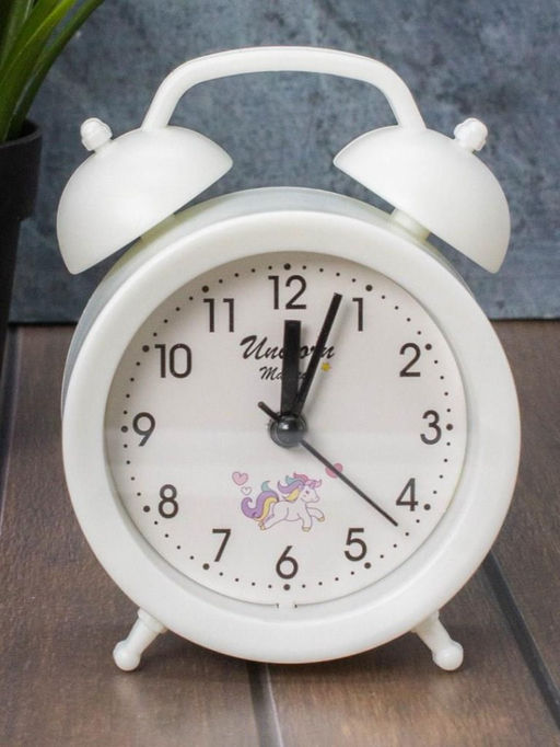 Часы-будильник Milota, white (12,5х9 см)
