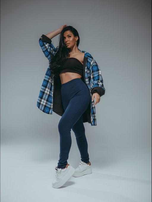 Бритни леггинсы женские (индиго)