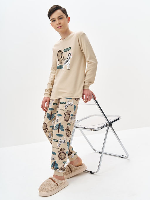 Бежевая пижама для мальчика - Kogankids фото 11
