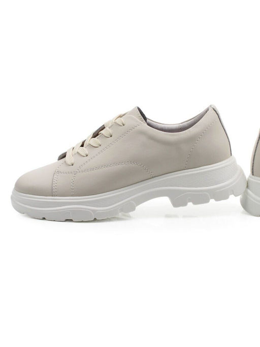 03-YD138-2 LT. BEIGE Полуботинки спортивные женские (натуральная кожа)