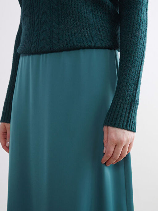 Beli Lastikli A Kesim Saten Etek