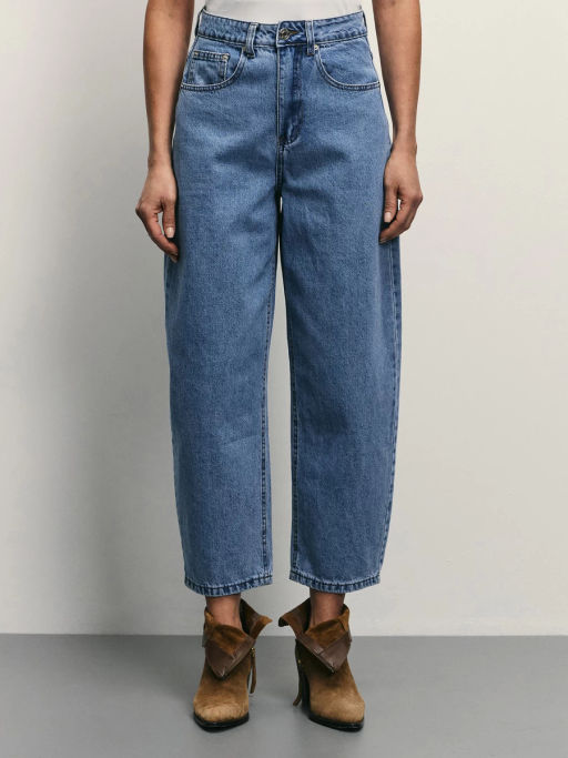 Джинсы barrel с высокой посадкой / Zarina  фото 2