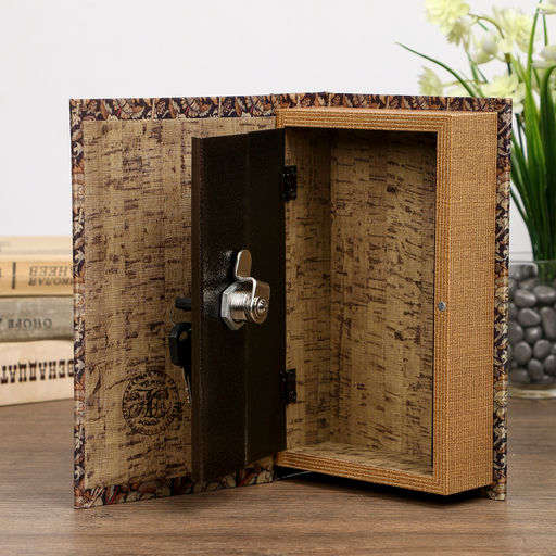 Шкатулка книга - сейф Чертополох, дерево, 21?13?5 см