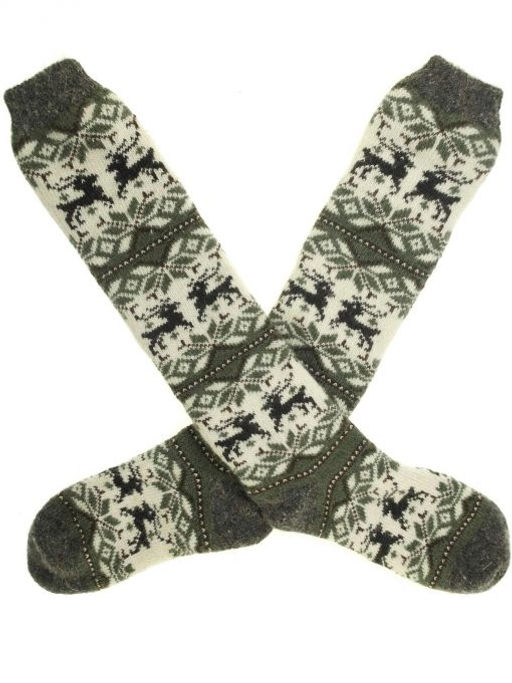 Гольфы женские "Олени и орнамент" 9732-2