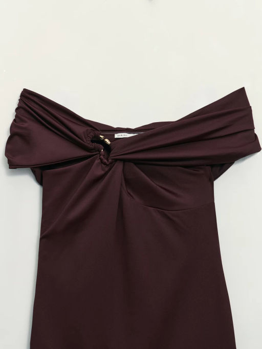 Платье миди с открытыми плечами / Zarina