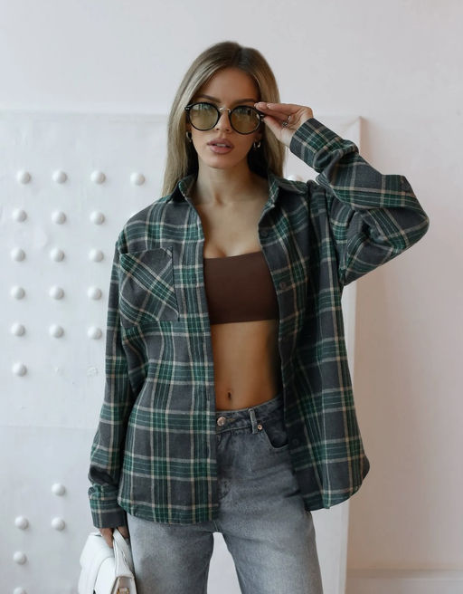 K12702 Рубашка OVER SIZE ТМ_РОЗОВЫЙ - Brand фото 4