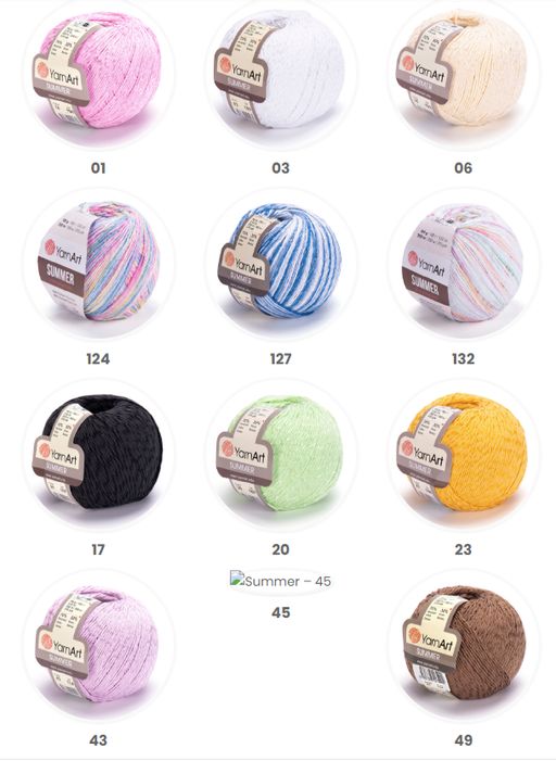 Цена за 4 мотков пряжи Summer