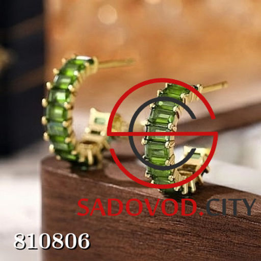 Серьги дорожка из камней - Bruno фото 3