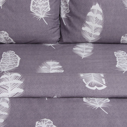 Постельное бельё Экономь и Я евро Feather 200*215см,200*215см,50*70см-2 шт, полисатин, 80 г/м?  фото 2