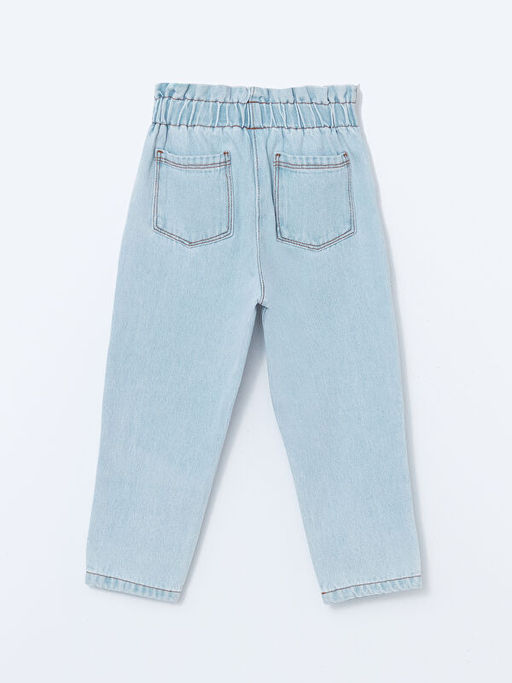 Beli Lastikli K?z ?ocuk Jean Pantolon