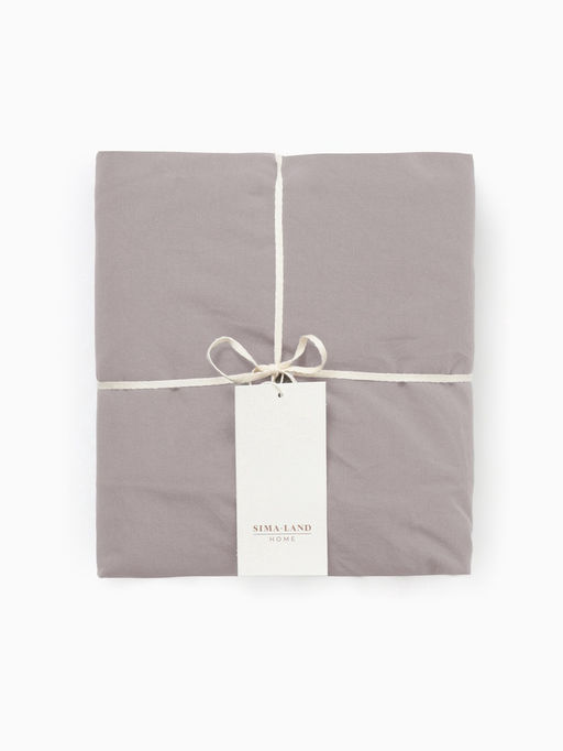 Простыня на резинке евро SL Home Cotton, 200200+30 см, серая, жатый хлопок - Sima-land home фото 8