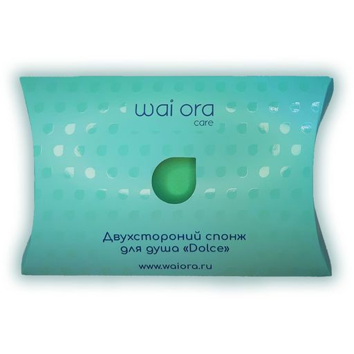 Двухстороний спонж для душа Dolce (Мятный) - Wai ora фото 6