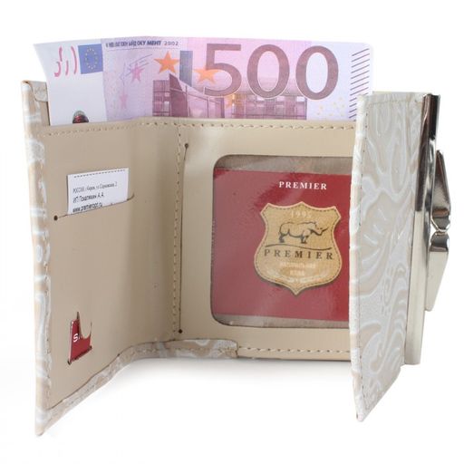 Портмоне женское Premier-R-2 н/к, 3 отд, 2 карм, бежевый пион (128) 111962  фото 3