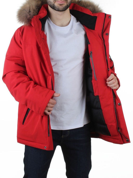 D6529 RED Куртка мужская зимняя "Аляска" (200 гр. холлофайбер)