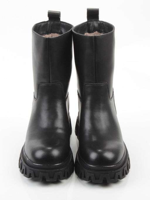 04-PAT148-1Z BLACK Ботинки зимние женские (натуральная кожа, 100% шерсть)