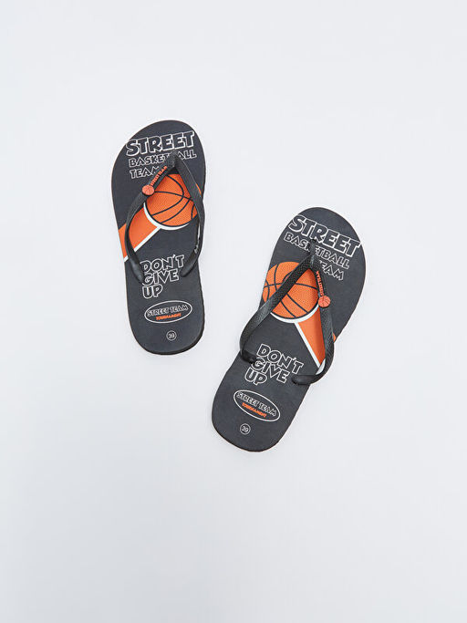 Bask?l? Parmak Aras? Erkek ?ocuk Plaj Terli?i - Waikiki фото 3