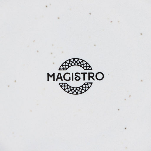 Чайная пара Magistro Urban, 2 предмета: чашка 200 мл, блюдце d=14.2 см, фарфор, белая в крапинку